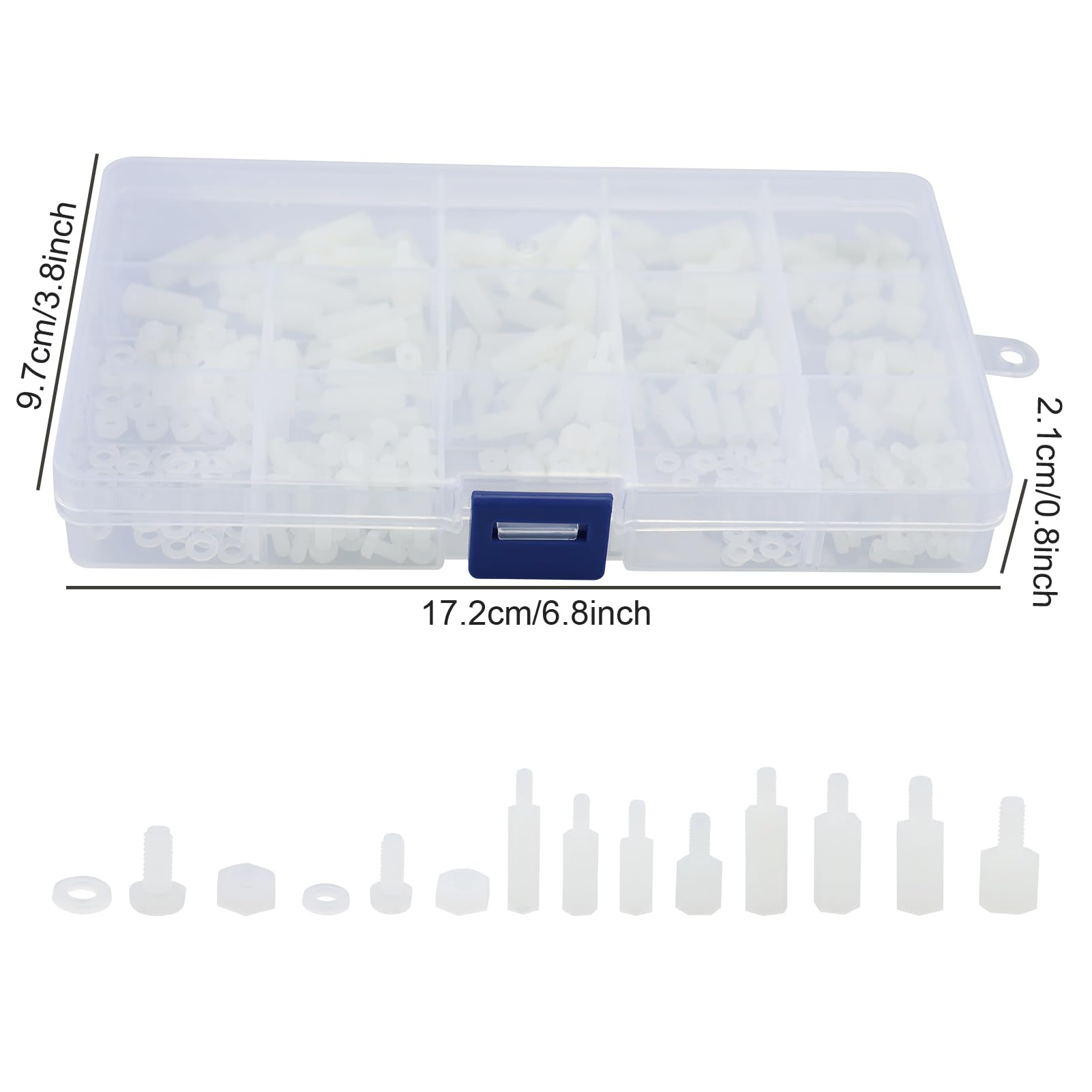 Kit Distanziatori M2.5 M3 In Nylon - 380 Pezzi, Per PCB, Raspberry Pi, Elettronica