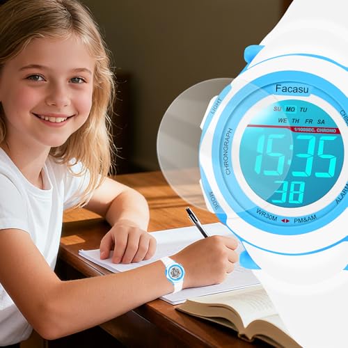 Image of Kids Digital Watch for Girls Boys,Children's Waterproof Colorful Light UP Outdoor Sport Watch with Stopwatch Alarm-Kids Gifts for Girls Boys