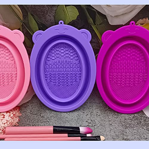 Multifunctional Brush Cleaning Cup, Brush Cleaning Mat Brush Cleaning Bowl Portable Travel Brush Scrubber Mat Cleaning Tool Gift #TOP5