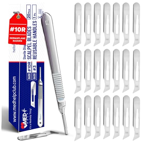 10R Blades Dermaplaning Scalpels with Dermaplane Handle