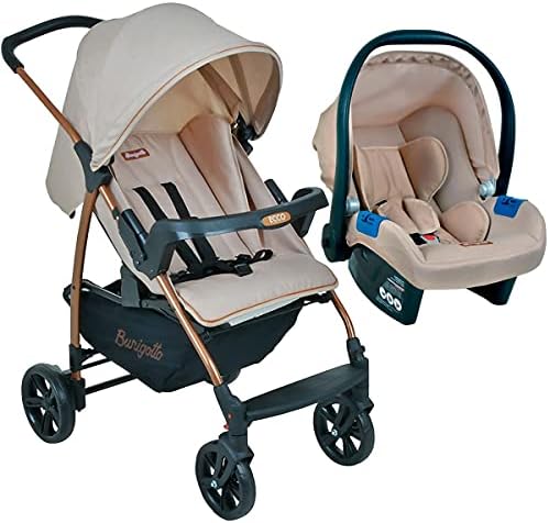 Burigotto Carrinho de Bebê com Bebê Conforto Ecco, Mon Amour