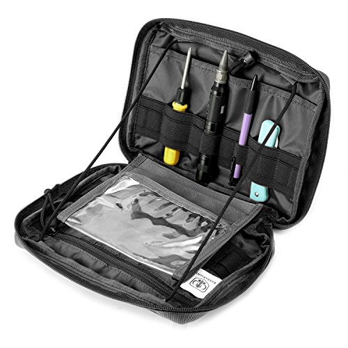 Barbarians Tactical MOLLE Pouch, Multi-Purpose Tool Holder Modular Utility Pouch Black