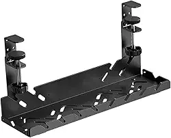 Organizador de Cabos para Debaixo da Mesa, Organizador de Fios, Oculte os Cabos, Bandeja de Cabos com Presilha para Mesa, Escritório e Casa, Fixo