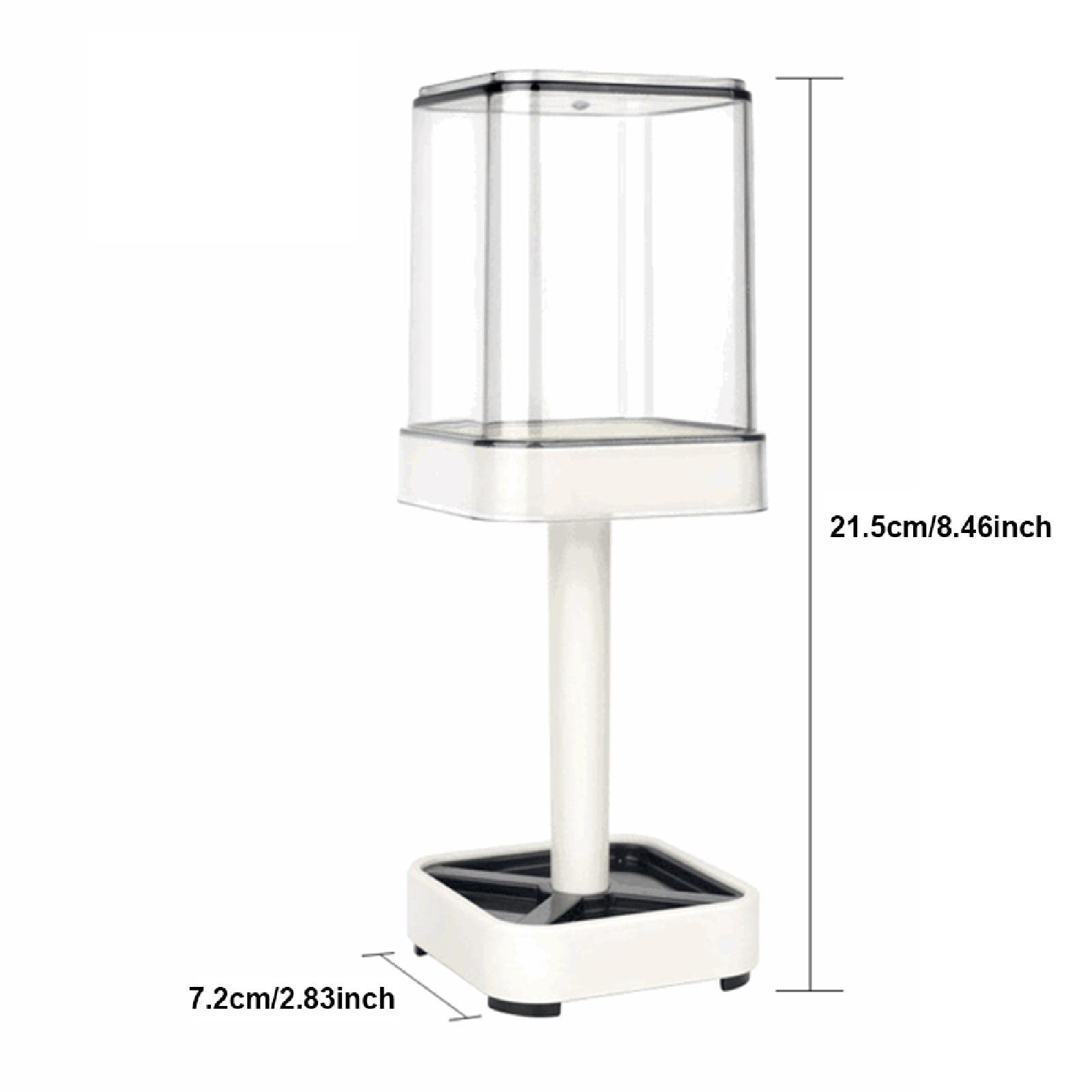 3 uds Soporte para Cepillo de Dientes con Taza para Cepillo de Dientes con Tapa, Soporte de plástico para Cepillo de Dientes de baño para Pasta de Dientes y Accesorios de baño