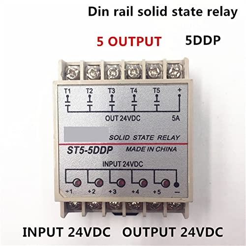 SSR 5 canaux quintuple avec sortie 24VDC pour commutation silencieuse et rapide PLC