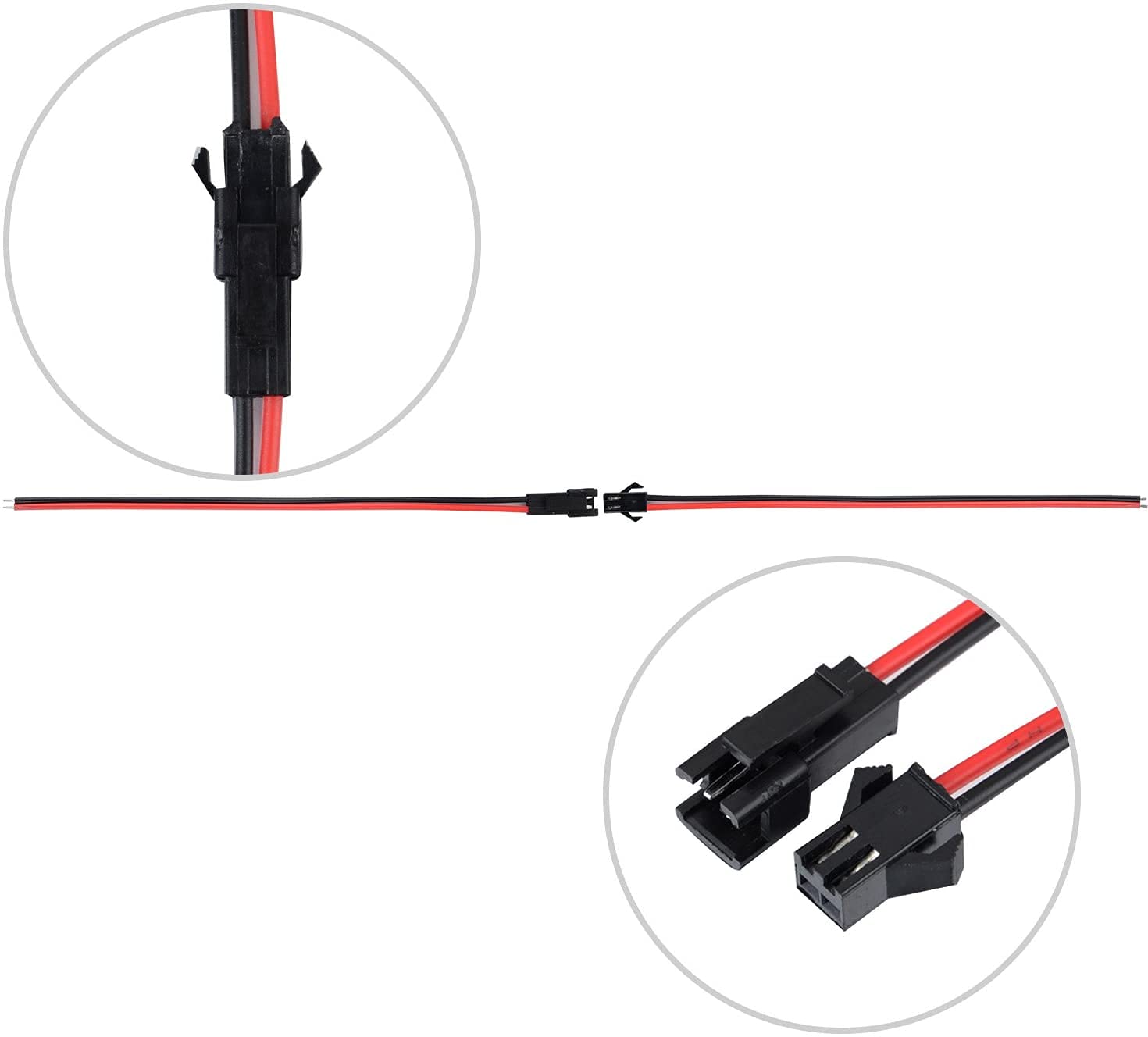 Fiche de connexion mâle/femelle à 4 broches, 40 pi... - Grandado
