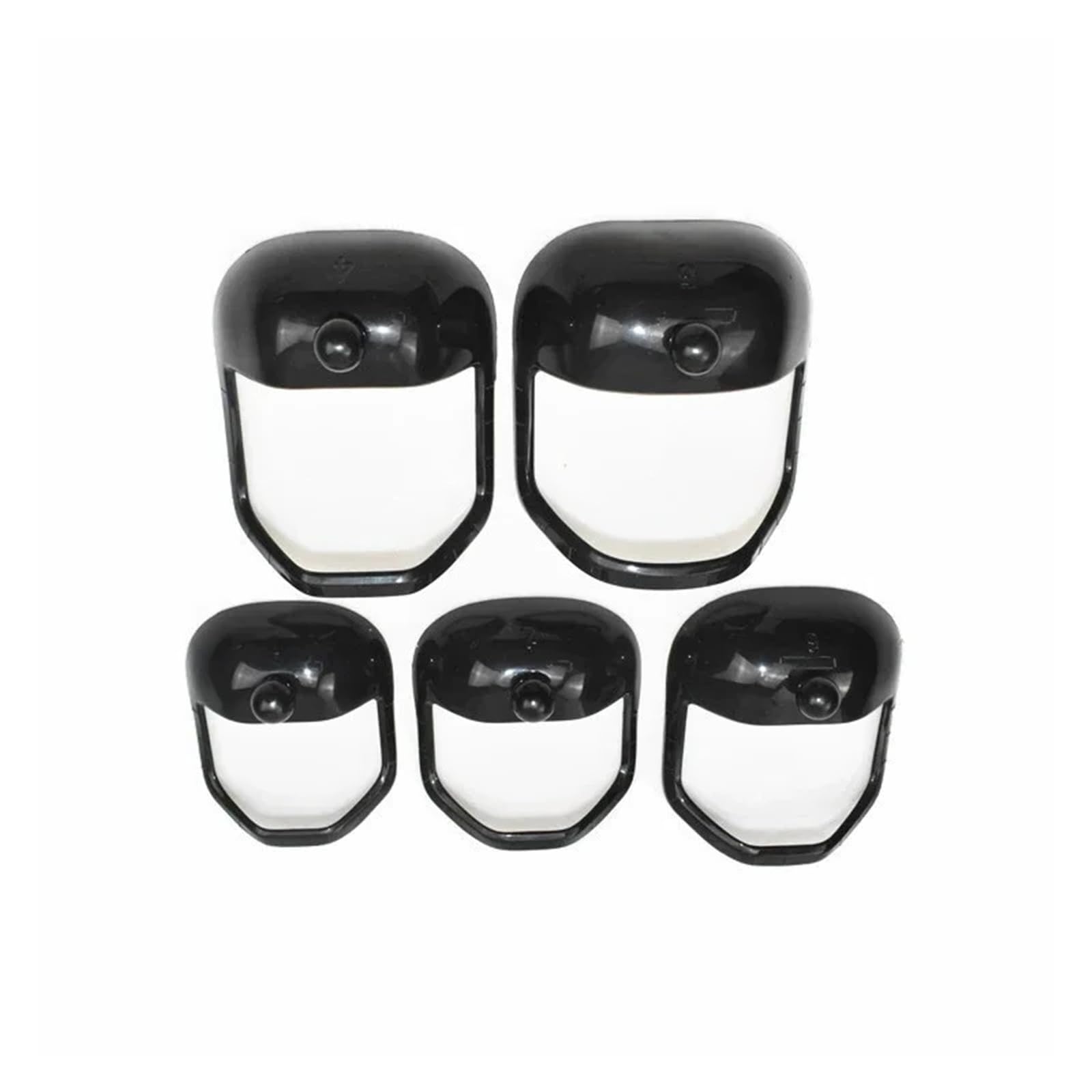 Modèle De Rasage De Barbiche, 5 Tailles, Outil De Mise En Forme De La Barbe, Fournitures De Coupe For Hommes, Modèle De Coupe De Barbe Symétrique(Black)