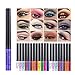 COOSA 12 Colors Matte Colorful Liquid Eyeliner Set, High Pigmented Color Eyeliner Lasting Waterproof Professional Bright-colored Eyeliner Pen Set -Smudgeproof Makeup Eyeliner Pen