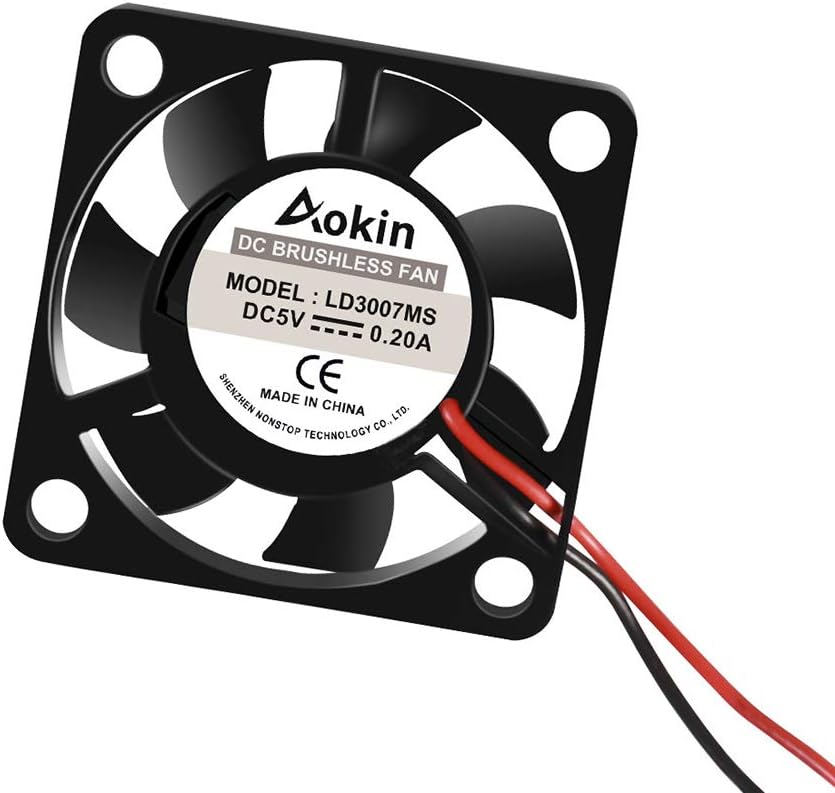 2Pcs 3007 Fan for Raspberry Pi 5 30x30x7mm Cooler Pi Brushless Cooling Case Fan 30MM 1.18in 3.3V 5V DC Quiet for Raspberry Pi 4, Pi 3 B+, Pi 3 B, 2, B+, Pi Zero/Zero W,Robot Project - 3