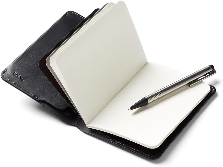 Bellroy Notebook Cover (Leather Folio for Notebook) - Black
