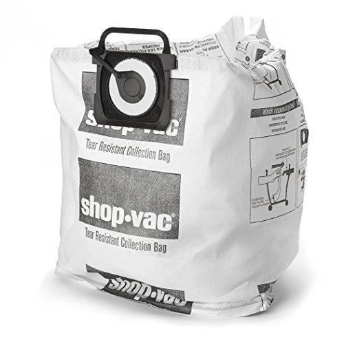 Image of Shop-Vac 9021333 5-10 Gallon Tear-Resistant Dry Collection Bags, White, Durable and Leak-Resistant, Ideal for Easy Disposal, (2-Pack)