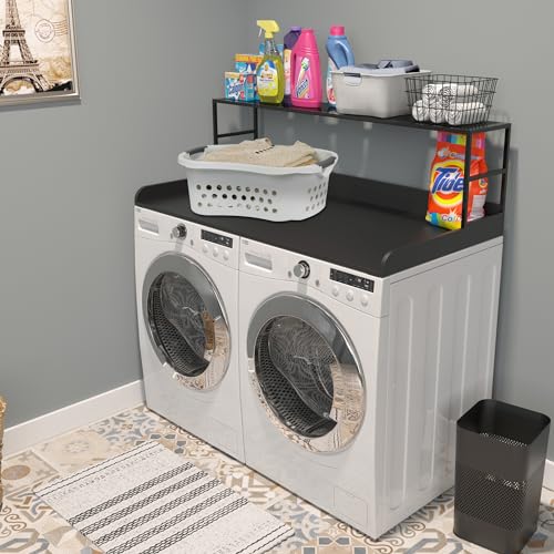GDLF Washer Dryer Countertop Laundry Guard with Laundry Room Shelf, 27.55\" Depth x 54\" Width, Laundry Room Organization - Thumbnail 2