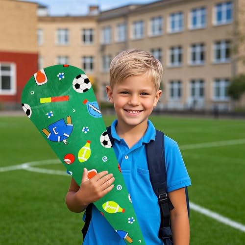 Kissen Schultüte 70 cm, Schultüte Kissen für Zuckertüte Füllung, Zuckertüte Innenkissen zum Befüllen, Zuckertüten Füllung Innenkissen für Junge und Mädchen Schulanfang