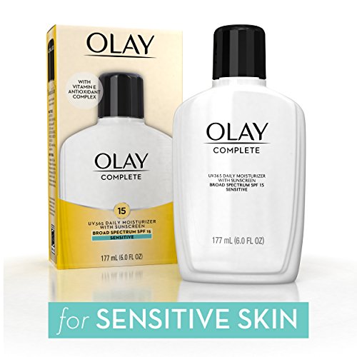 Olay Complete Lotion Moisturizer with SPF 15 Sensitive, 6 Fl Oz, Pack of 3