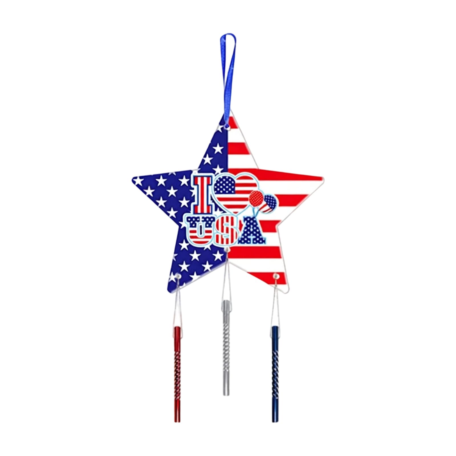 Hredyqw Patriotic Wind Chimes Decorations For US Independence Day Sturdy Paper Materials In Multiple Color