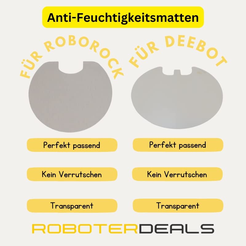 Roboter Deals Accessoires - Tapis anti-humidité pour robot aspirateur Ecovacs Deebot OZMO 950, T8, N8, T9, T10 - Protégez votre sol du tampon humide - Fabriqué en Allemagne