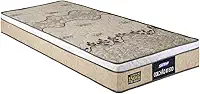 Colchão Solteiro Espuma D33 Fort 88x188x21cm Bege/Branco - Suporta até 150kg por Pessoa