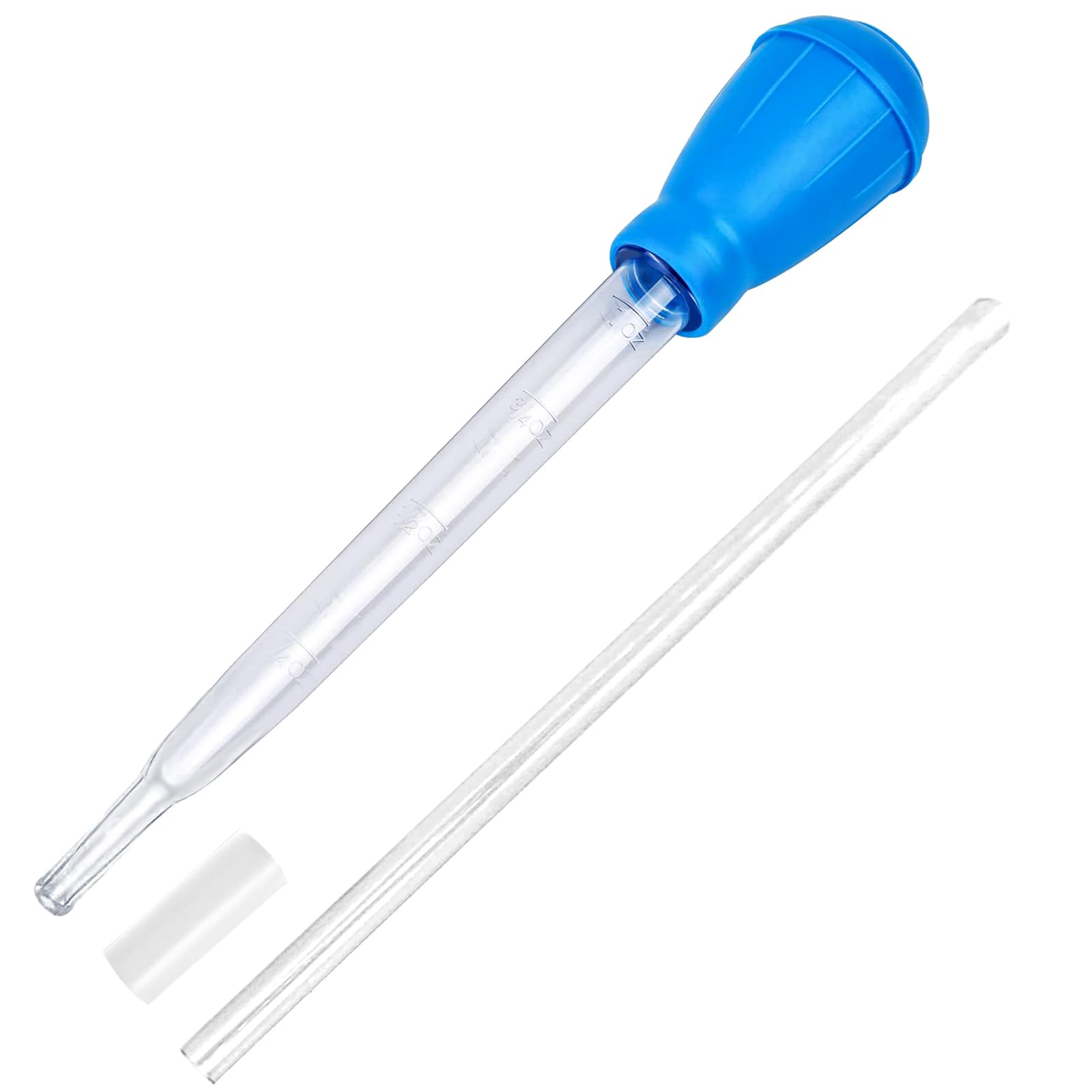 IAFVKAI Aquarium Multifunction Dropper Pipette Manual Cleaner Water Changer Cleaning Tool Siphon Dropper Remover 30ml Coral Feeder Waste Cleaner for Fish Tank Aquarium Blue