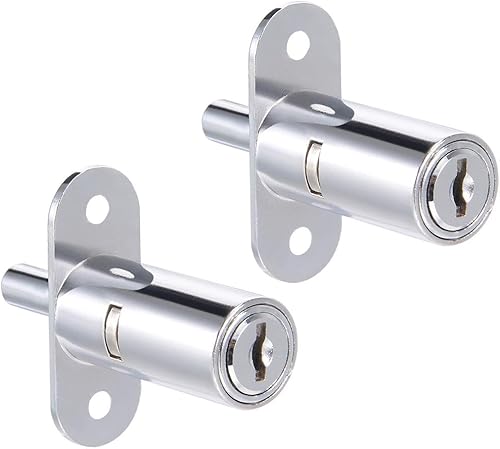 uxcell Cajón, escritorio, armario, armario, cerradura de émbolo, diámetro del cilindro de 34 pulgadas, longitud del cilindro de 1-12 pulgadas,