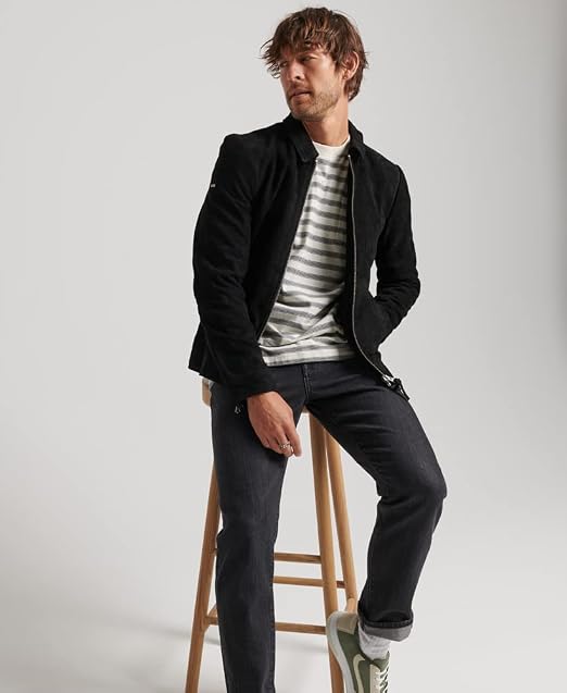 Superdry Uomo Giacca in Pelle Scamosciata Indie Coach : Amazon.it:  Abbigliamento