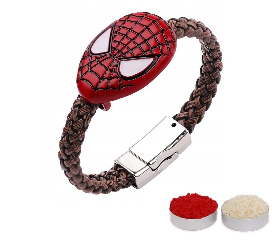 El Regalo 1PC Super Hero Bracelet Rakhi for Brother/Bhai with Roli Chawal Shagun Pack, Rakhi message Card in Rakhi Box (Spiderman) (B0D8Q4MJQ8) Amazon Price History, Amazon Price Tracker