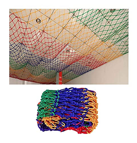 HAPPLiGNLY Garden Swing Outdoor Hammock Playground Decoration, Color Cargo Net Weave Nylon Child Safety Net Protective Net, Rope Net Railing Patios Safety Net Rope Netting (Size : 3x8m(9x26ft