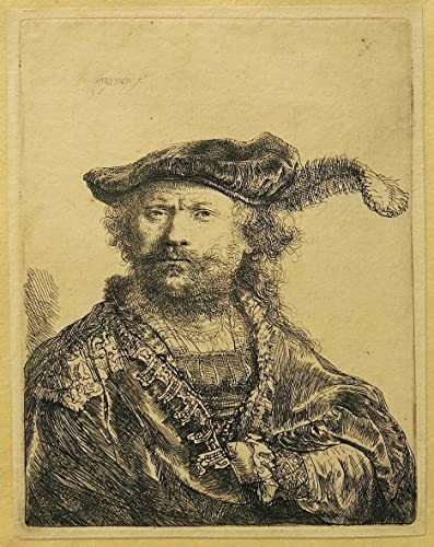 Affiche impression d'art Rembrandt image sur toile murale 60x90