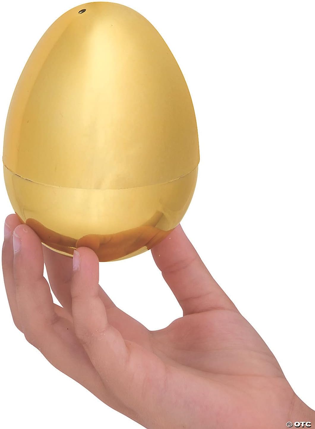 Fun Express Large Gold Easter Eggs 4 1/2" - 6 Golden Eggs - Easter Hunt Supplies