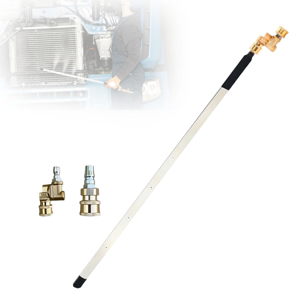 Radiator Cleaning Wand, 2025 Stainless Steel 24'' Portable Radiator Cleaning Tool, 4500 PSI Radiator Flush and Cleaner Tool, Radiator Pressure Washer