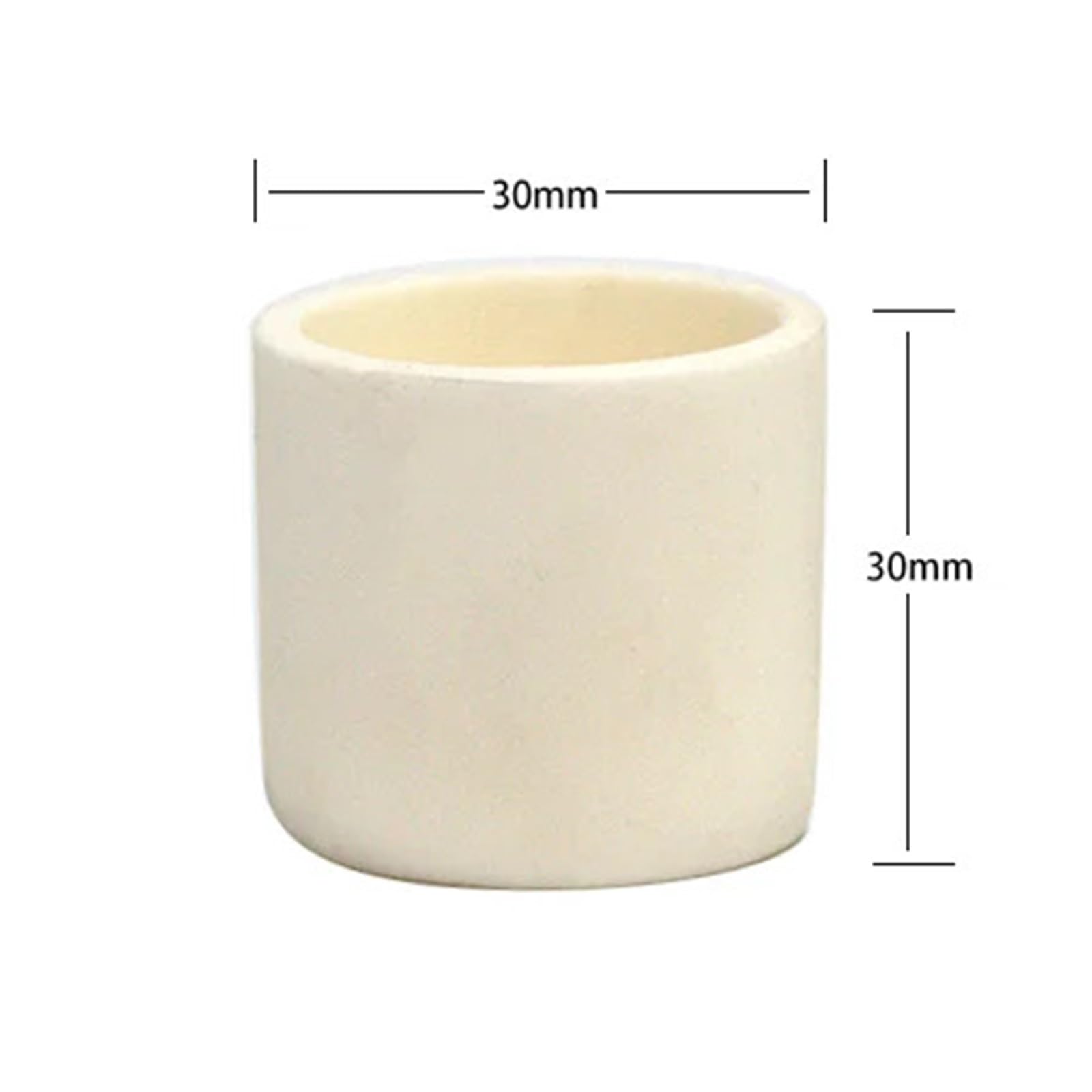 Equipo de laboratorio químico horno tubular crisol de corindón crisol recto(1pc 30x30mm)