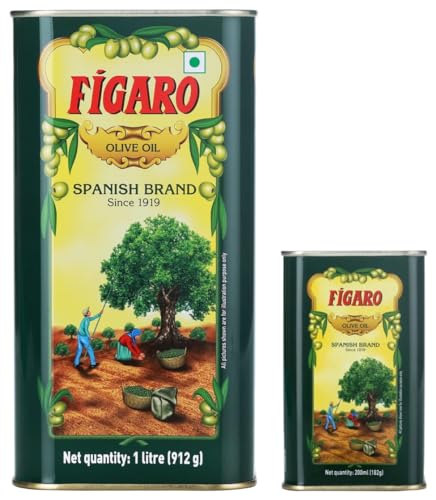 Image of Figaro Olive Oil - Pure Olive Oil 1 Lit Tin & Figaro Olive Oil- Pure Olive Oil 200ml Tin