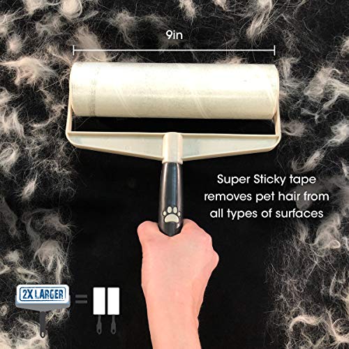 Spotty Supersize Extra pegajoso, refil adesivo de rolo de fiapos, removedor de pelos de gatos e cães