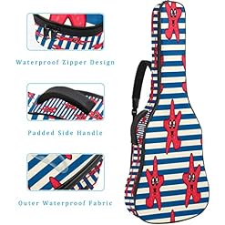 Housse de transport pour guitares acoustiques et classiques – 109 x 42,9 cm – Série tendance – Double fonction de l… - Les Beatles, Paul McCartney, John Lennon, RIngo Starr, George Harrison Housse de transport pour guitares acoustiques et classiques - 109 x 42,9 cm - Série tendance - Double fonction de l… – Image 4