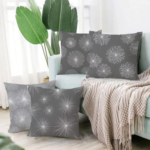 Housse coussin extérieur velours gris imperméable pour canapé