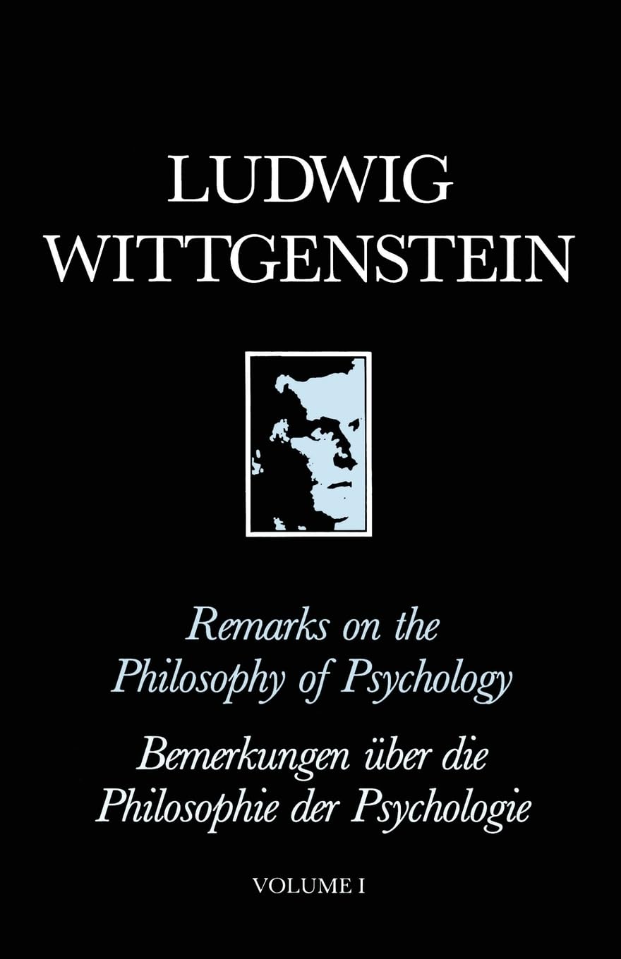 Remarks on the Philosophy of Psychology Volume I Wittgenstein Paperback