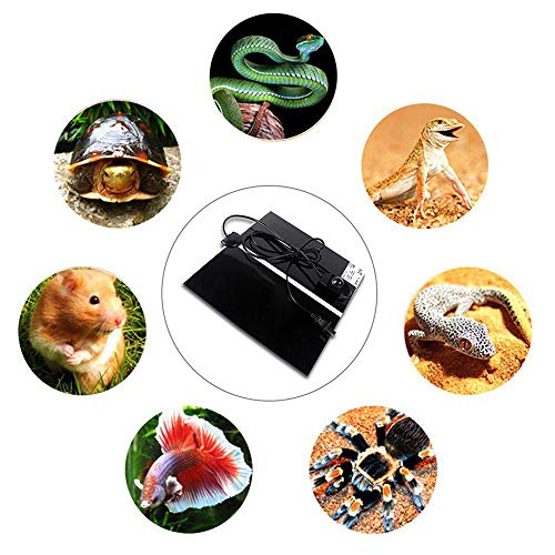 Hamiledyi 14W Reptile Heating Pad,Warmer With Temperature Adjustment Control Under Tank,Terrarium Heater Mat For Gecko,Turtle,Tortoise,Snakes,Lizard,11X11 In(2 Pcs) #TOP5