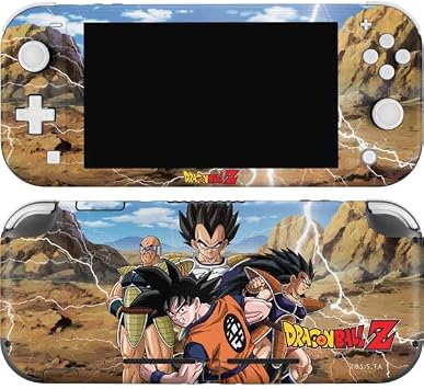 Skinit Decal Gaming Skin Compatible with Nintendo Switch Lite - Officially Licensed Dragon Ball Z Goku Versus Saiyans Design