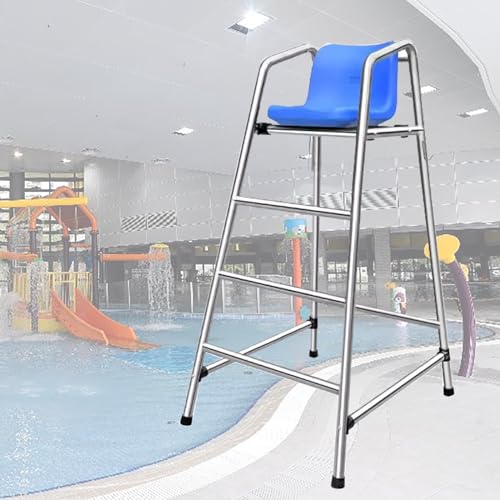 Silla de Socorrista Alta para Piscina 150 cm Acero Inoxidable