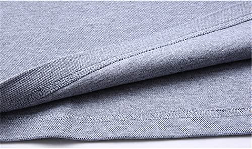 Polo à manches longues en coton tendance mode décontractée blanc - 5