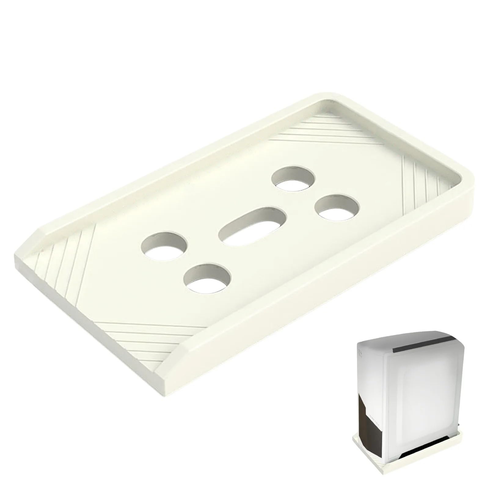 Soporte for CPU Debajo del Escritorio, Carrito con 4 Ruedas giratorias, Estante Protector móvil for Piso de Torre(White)