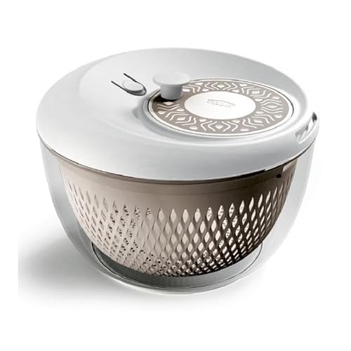 Stefanplast Centrifuga per Insalate con Coperchio 2 in 1 Tosca Tortora 26 cm