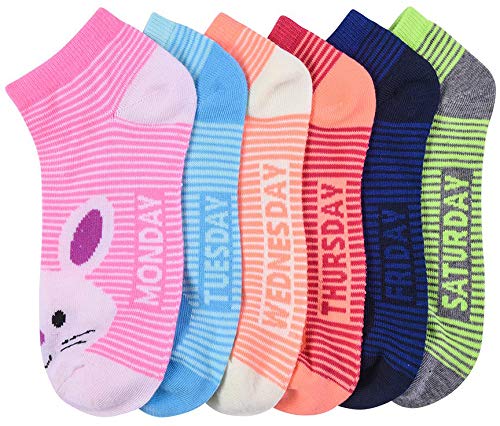 Image of ToBeInStyle Pack of 6 Printed & Solid Low Cut Ankle Socks - Kid's & Adults