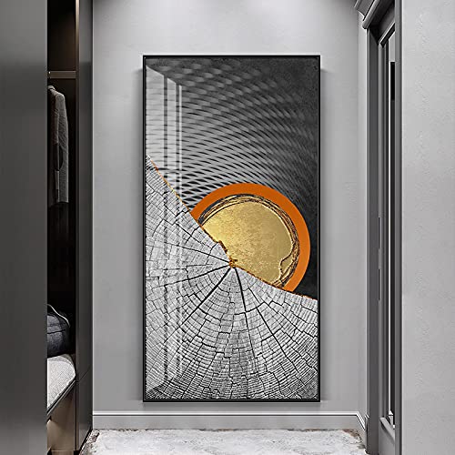 Toile moderne orange pour habiller un grand mur vide de salon ou bureau