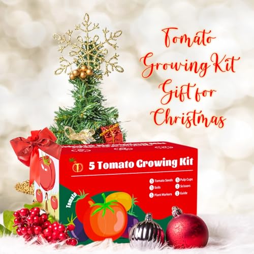 5 Tomato & Tomatillo Garden Seeds Variety Pack - Non-GMO Heirloom Tomato & Tomatillo Seeds with Planting Tools, All-in-One Growing Kit for Christmas Gift & Indoor Home Gardening - Thumbnail 2
