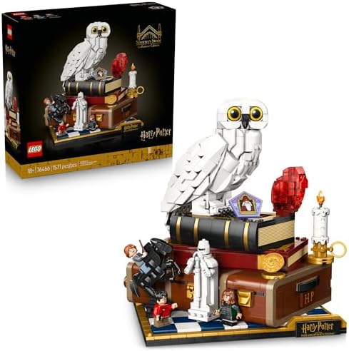 LEGO Harry Potter Sorcerer’s Stone – Collectors’ Edition Building Set for Adults - DIY Craft Kit for Women & Men, Ages 18+ - Buildable Hedwig & 3 Minifigures - Gift Idea for Birthdays - 76466