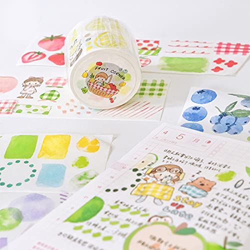 マスキングテープ Molinta モリンタ 果物 和紙テープ カラフル 手帳 アルバム スクラップブッキング DIY ギフト かわいい シール インテリア 飾り 手帳テープ