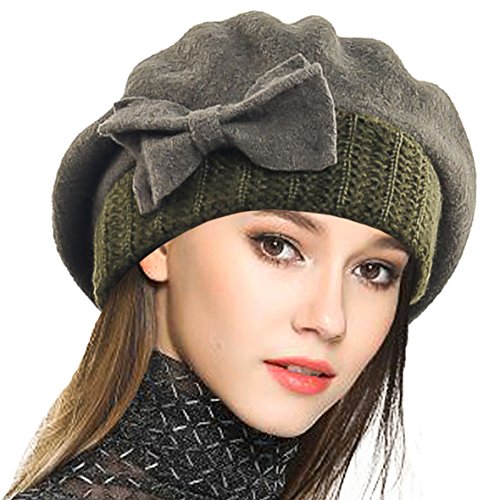 VECRY Donna Berretti 100% Lana Berretto Abito