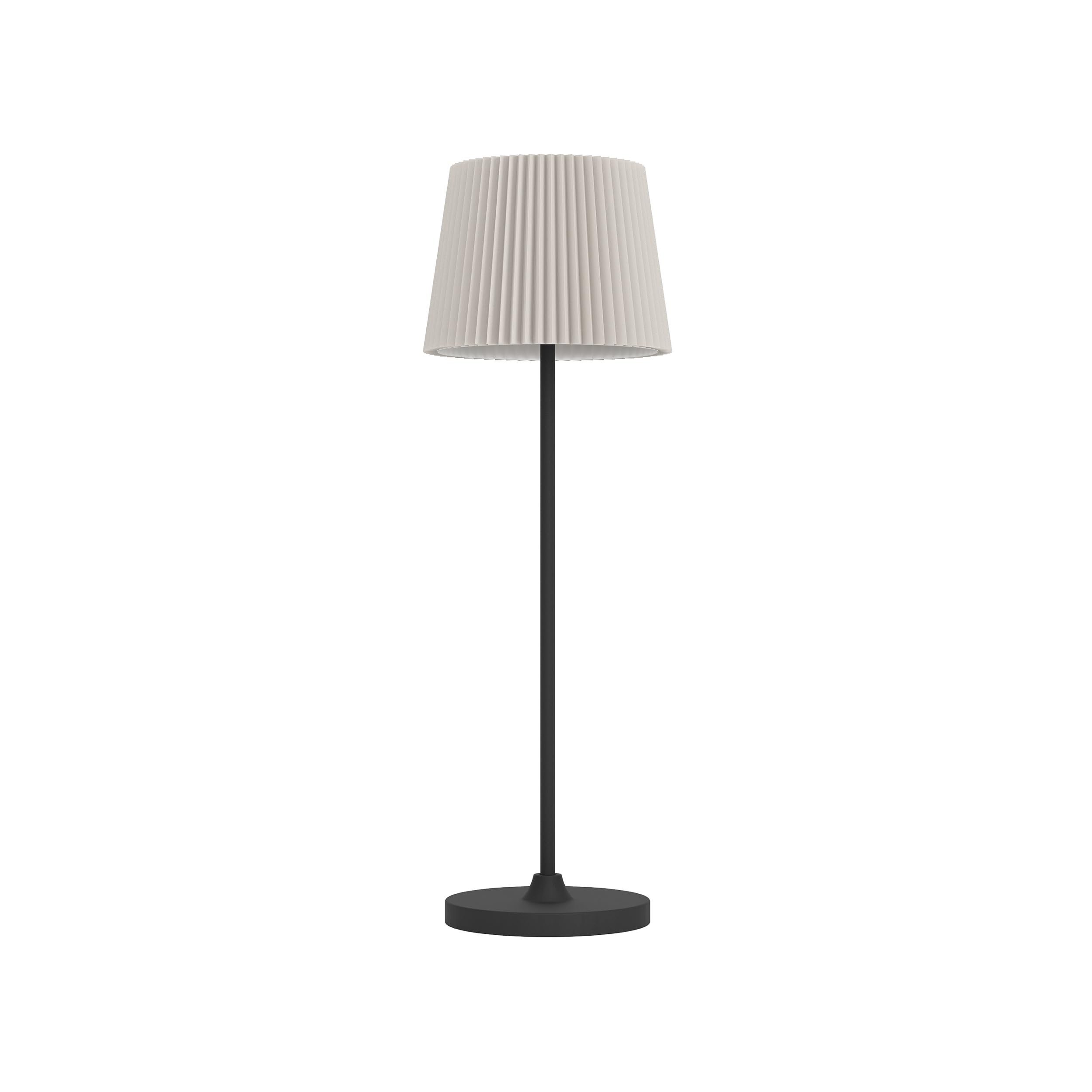 Eglo Leonero Steel & Fabric Portable Table Lampe, Touch-Dimmer, LED, Beige in Black