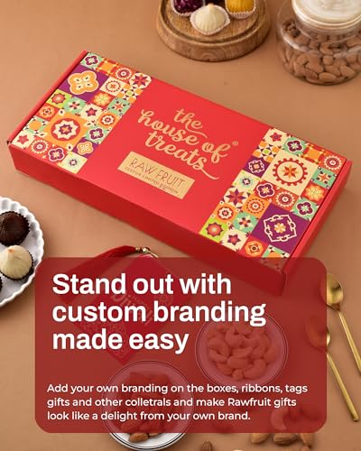 Image of Hyperfoods Diwali Hamper Diwali Gifts For Employees Diwali Gift Items Diwali Gift Hamper Diwali Gift Box Diwali Sweets Gift Box Roasted Cashew Almond With Kaju Katli Diwali DIY Light Lamps