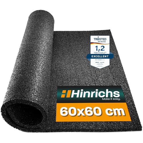 Hinrichs Anti Vibration Mat for Washing Machines - 60x60x0 6cm - Washing Machine Mat - Can Be Cut to Size -Rubber Mat